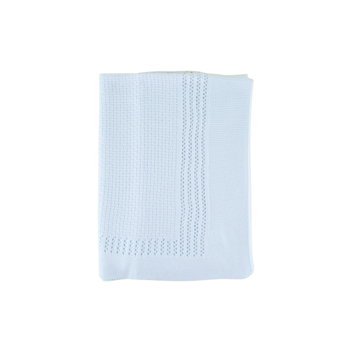 Baby  Light Blue Luxury Cotton Knit Blanket