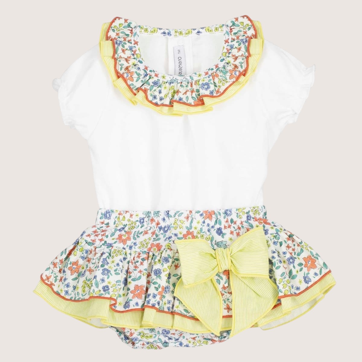 Baby Girls Lemon Floral Top & Shorts Set