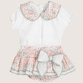 Baby Girls Salmon Floral Shorts Set