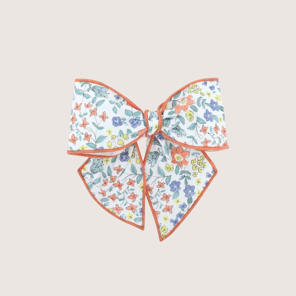 Lemon Floral Hair Bow Clip