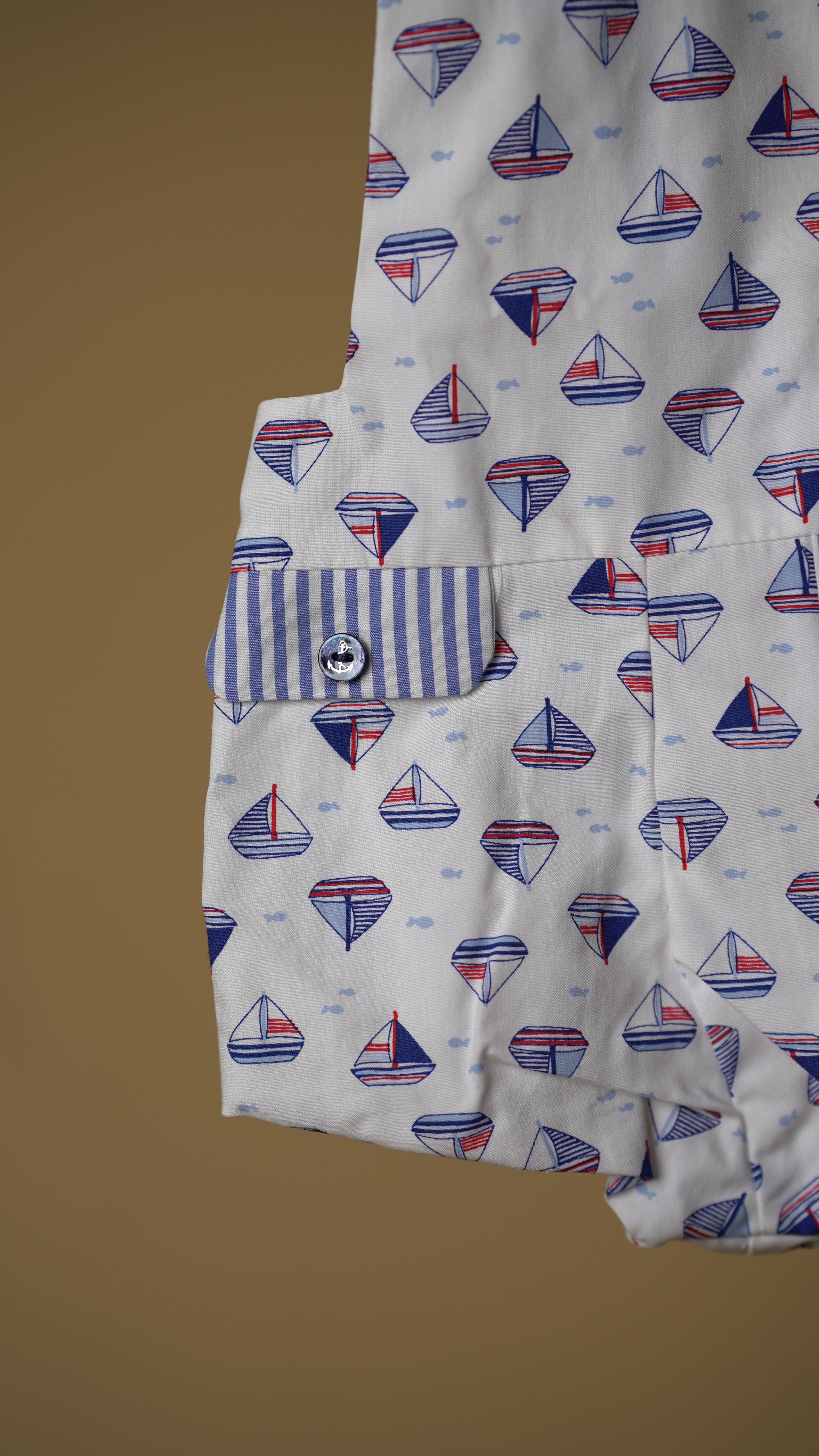 Sailor Boat  Cotton Baby Boy Overall