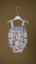White Fish Cotton Unisex Romper