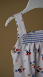 White Fish Cotton Unisex Romper