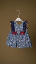 Blue Birds Girls Dress & Pants Set