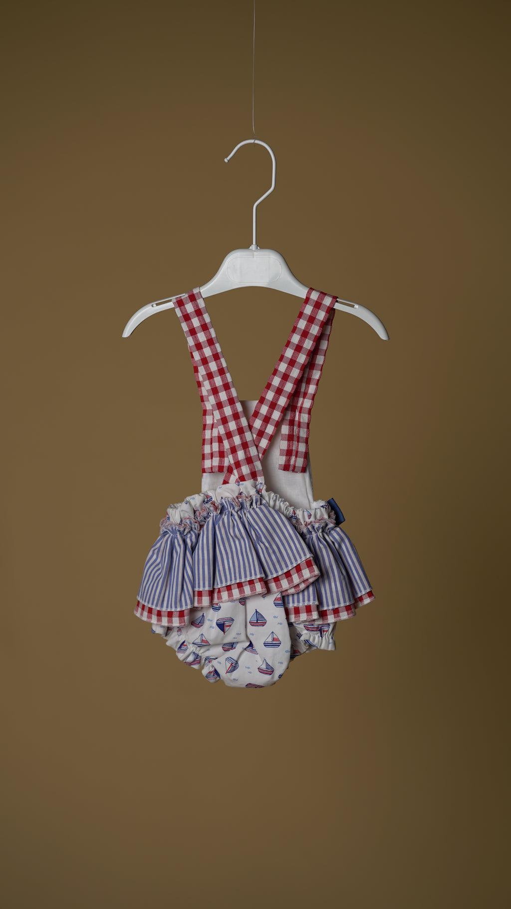 Sailor Boat  Cotton Girls Bloomer Romper