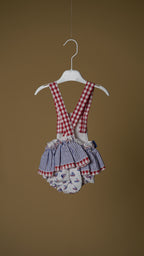 Sailor Boat  Cotton Girls Bloomer Romper