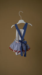 White Fish Cotton Girls Romper