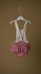 Floral  Cotton Girls Bloomer Romper