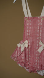 Floral  Cotton Girls Bloomer Romper