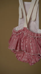 Floral  Cotton Girls Bloomer Romper