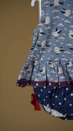 Blue Birds Girls Top & Pants Set