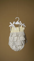Yellow Bee  Cotton Girls Top & Bloomer Set