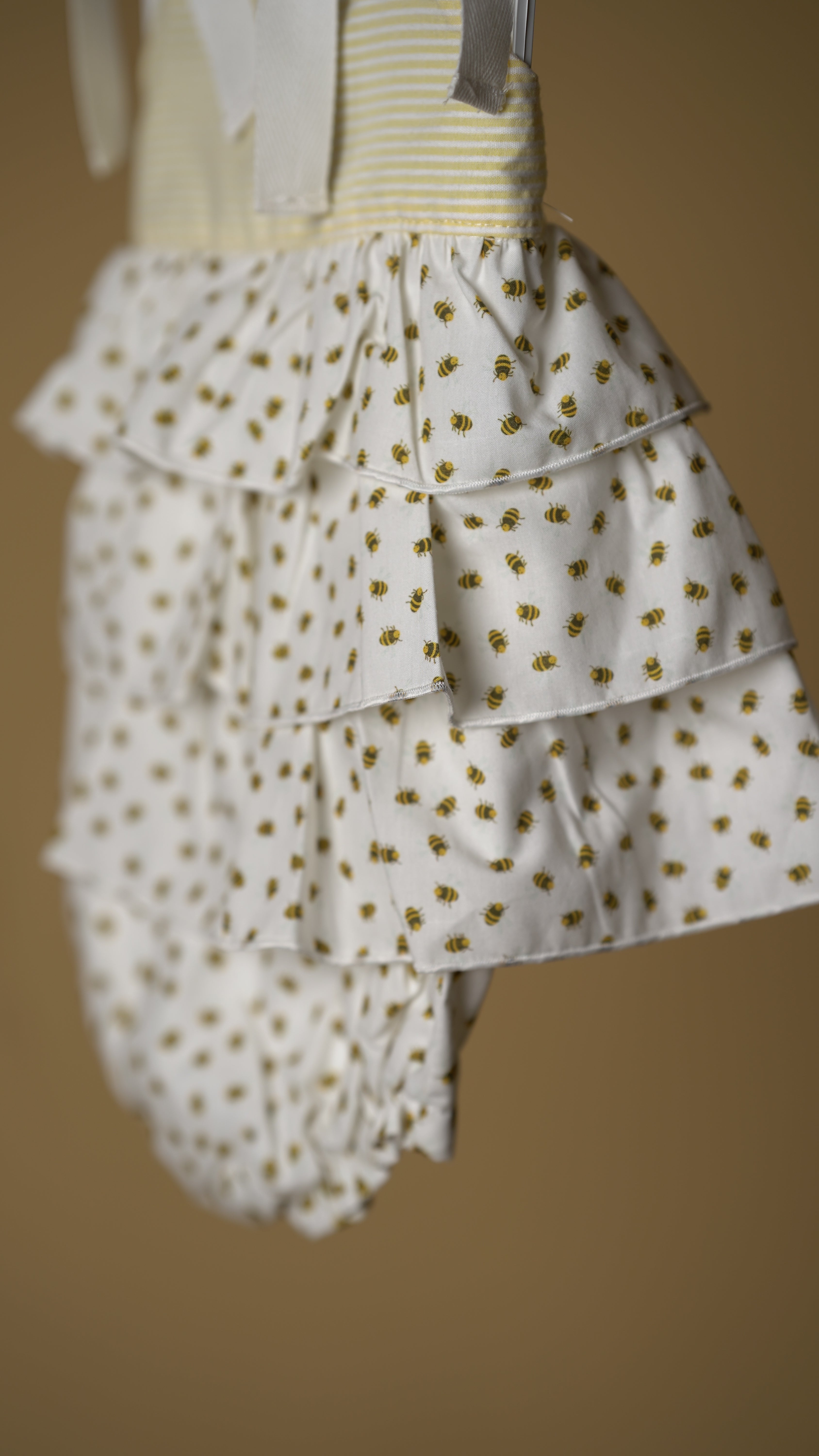 Yellow Bee  Cotton Girls Top & Bloomer Set