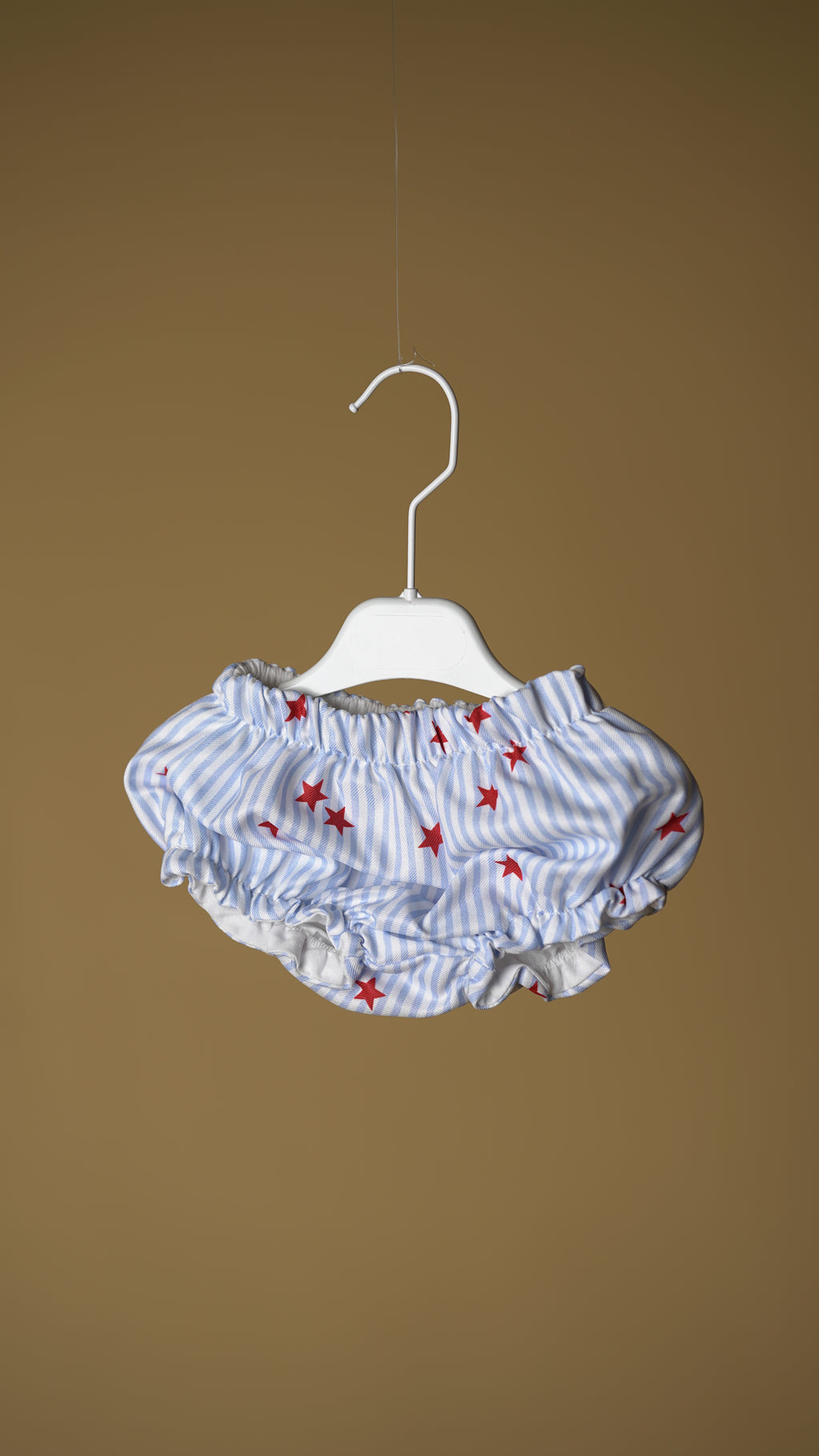 Red Star Striped Girls Dress & Bloomer Set