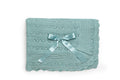 Baby Girls Water Green Openwork Knit Blanket with Pointed Ruffle