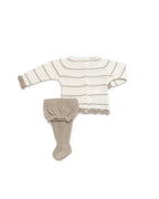 2-PIECE BABY SET WITH STRIPED KNIT DESIGN