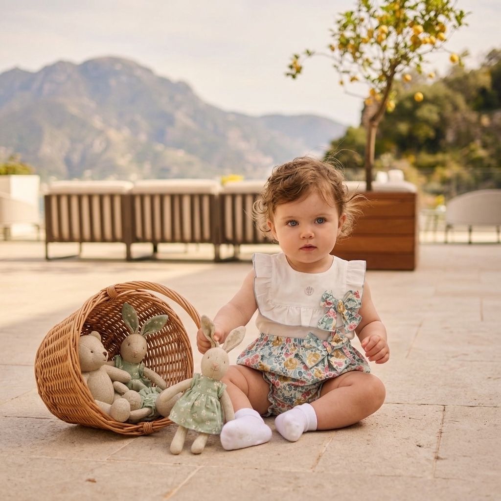 Girls Floral & Pastel Two-Piece Outfit