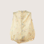 Unisex Yellow Striped Smocked Romper