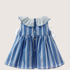 Royal Blue & White Ruffle Bow Dress