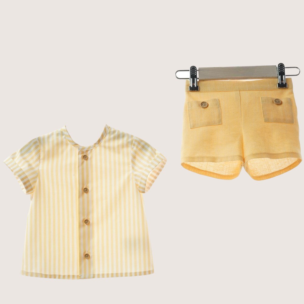 Yellow Sunshine Boys Short Set