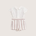 Boys Ceremony Pink & Beige Short Set