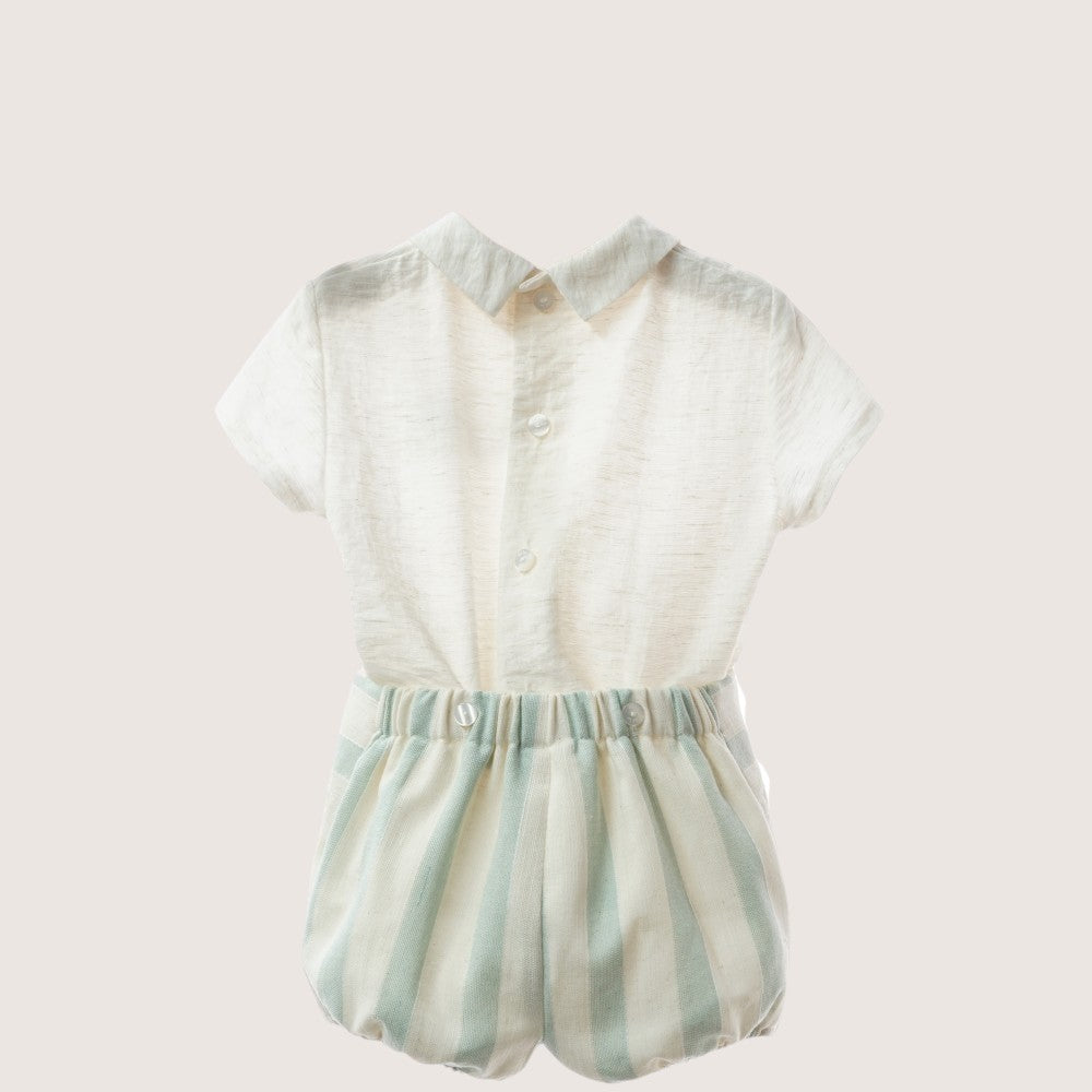 Boys Ceremony Mint & Beige Short Set