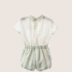 Boys Ceremony Mint & Beige Short Set